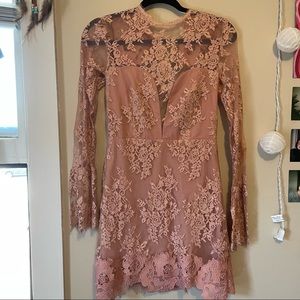 Pink Lace Saylor Formal Dress